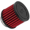 K&N 62-1450 Crankcase Vent Filter / Breather, round, clamp-on, 3 inch diameter, for 1-1/2” hole, black rubber top, red filter, sold individually