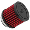 K&N 62-1470 Crankcase Vent Filter / Breather, round, clamp-on, 3 inch diameter, for 1-3/4” hole, black rubber top, red filter, sold individually