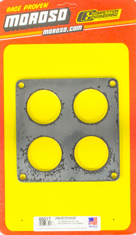 Moroso 65017 1/2In Wood Carb Spacer · Winners Circle