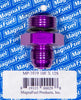 MagnaFuel MP-3019 AN Adapter, -10 AN Flare Male to -12 AN Male Straight Cut O-Ring Adapter, aluminum, Purple anodized, sold individually