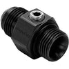 MagnaFuel MP-3063-BLK Black Gauge Port Adapter, -10 AN Male to -10 AN Male O-Ring, two 1/8” NPT Female Ports, aluminum, sold individually