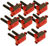 MSD 82558 Blaster Ignition Coil Set, for 2005-2020 Mopar Hemi engines, Red, Direct Replacement, improved mid-range power & smooth idle, set of 8