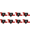 MSD 82638 Blaster Ignition Coil Set, for 1999-07 GM LS Gen III/IV Truck engines, Red, Direct Replacement, improved mid-range power & smooth idle, set of 8