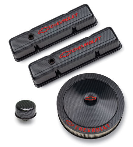 350 dress up kit black Proform Parts 141-758 Proform GM Licensed Chevy Engine Dress Up Kits
