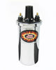 Pertronix 40001 Ignition Coil Flame Thrower Canister 1.50 ohm Female Socket 40000V Oil Filled Chrome Each