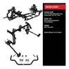 QA1 DK22-CRE1 Drag Racing Level 2 Suspension Kit, fits Mopar 1970-1974 E-Body, includes 4 Link and Front & Rear Double Adjustable Shocks