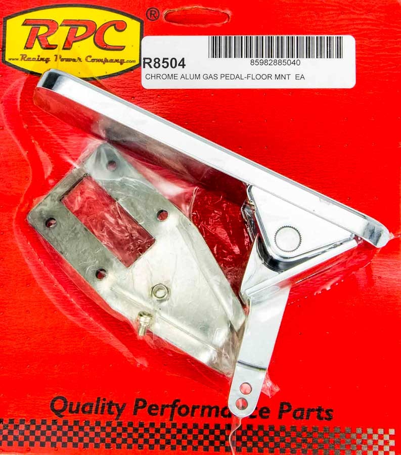 Racing Power Company R8504 Chrome Floor Mount Gas Pedal