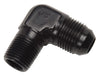 Russell 660873 #8 to 1/2npt 90 Degree Adapter Fitting Black