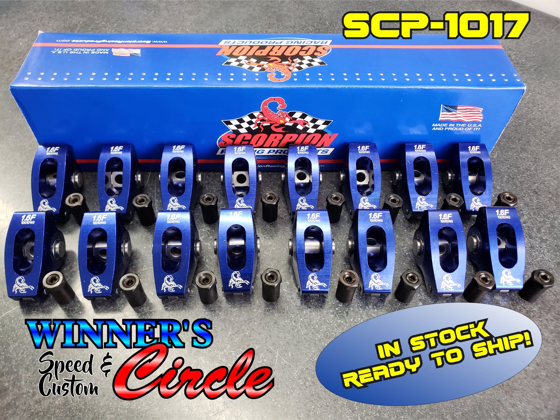 Scorpion SCP1017 SBF Roller Rocker Arms 1.6 Ratio · Winners Circle