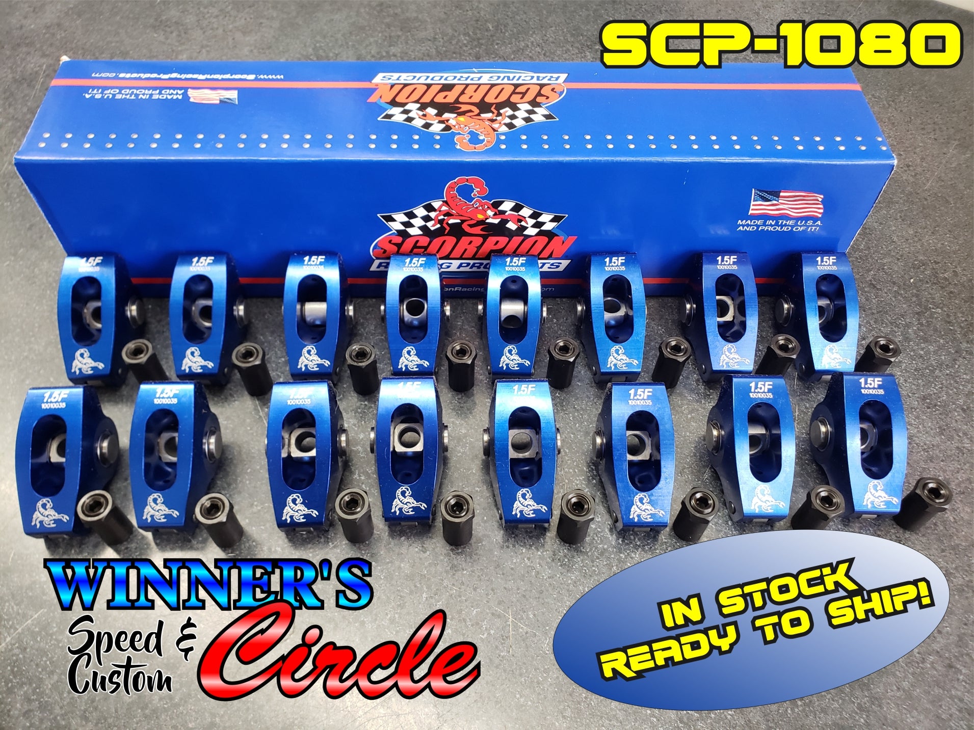 Scorpion SCP1080 SBF Roller Rocker Arms 1.5 Ratio · Winners Circle