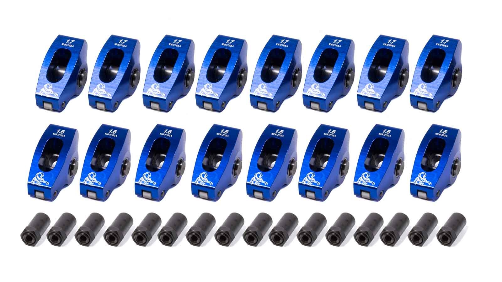 Scorpion SCP1047 SBC Roller Rocker Arms 1.7/1.6 Ratio 7/16 Stud